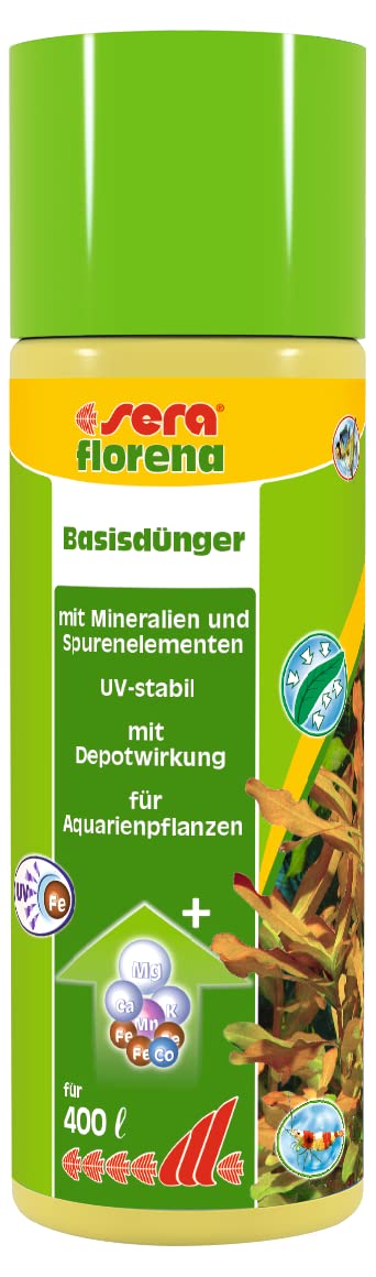 sera florena 100ml | Liquid basic fertilizer for magnificent aquatic plants | Optimal basic care for aquarium plants | UV-stable iron complexes | Without nitrate & phosphate with minerals & trace elements 100 ml single - BeesActive Australia