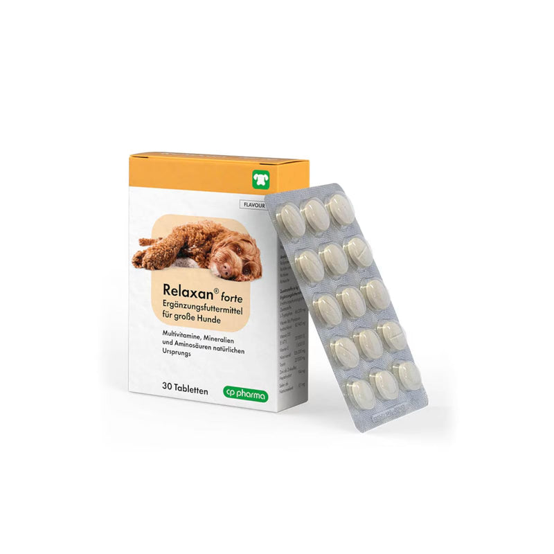 cp-pharma Relaxan forte | 30 tablets | Supplementary food for large dogs | Multivitamins, minerals and amino acids of natural origin | In stress reactions - BeesActive Australia