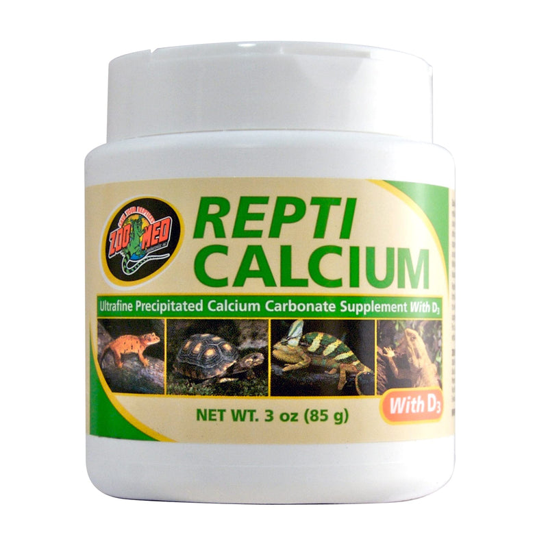 Zoo Med Repti Calcium - dietary supplement for reptiles and amphibians, calcium carbonate for reptiles D3-free - 3 OZ/85 GR Vitamin D3 85 g (pack of 1) - BeesActive Australia