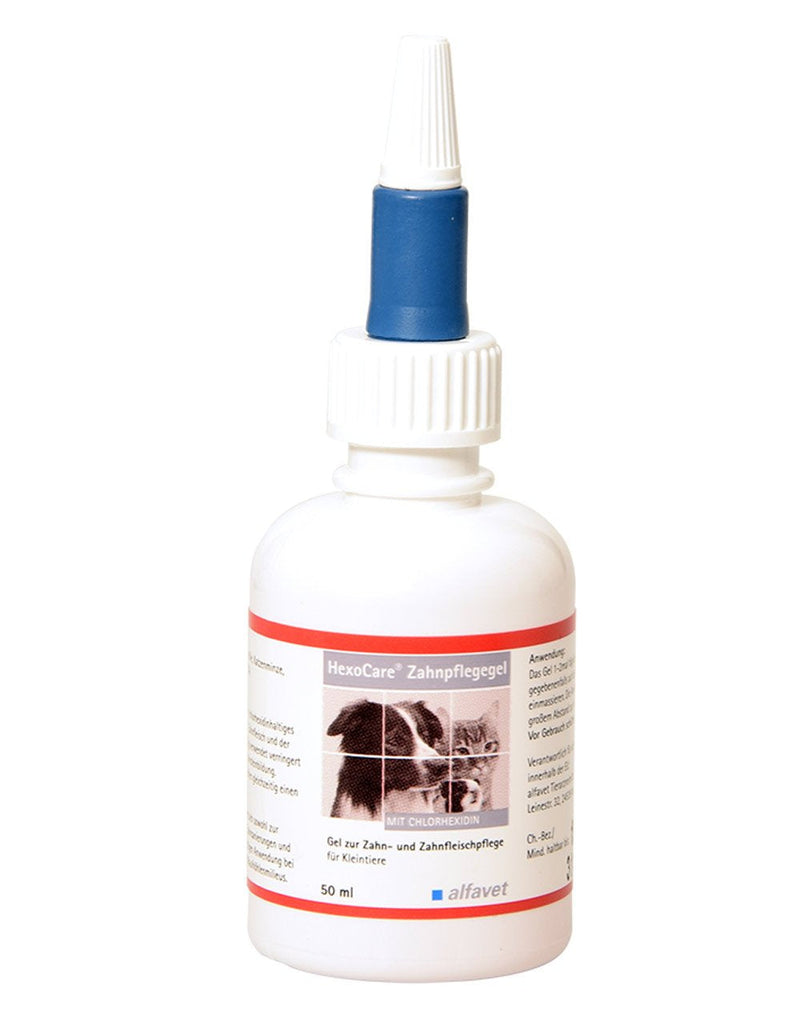 Alfavet HexoCare dental care gel 50 ml, for dogs, cats, rodents, against tartar and gingivitis, with chlorhexidine and Tris-EDTA and catnip - BeesActive Australia