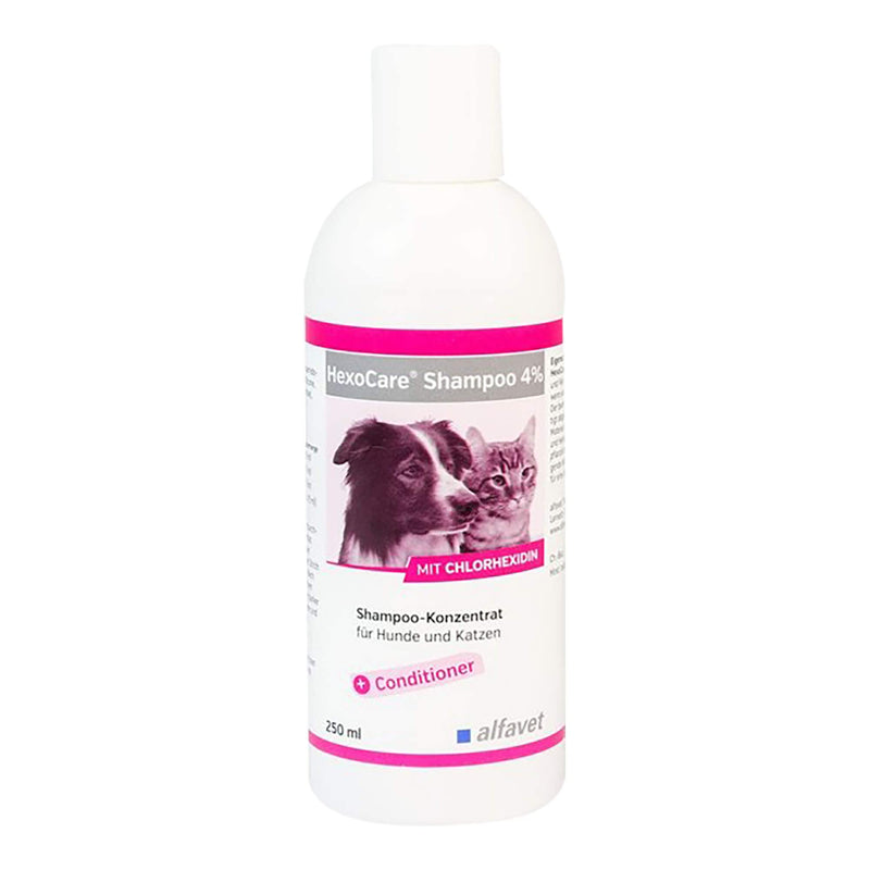 Alfavet HexoCare Shampoo 4%, cleaning skin and coat, for dogs and cats, concentrate and conditioner, with chlorhexidine, 250 ml 4% concentration - BeesActive Australia
