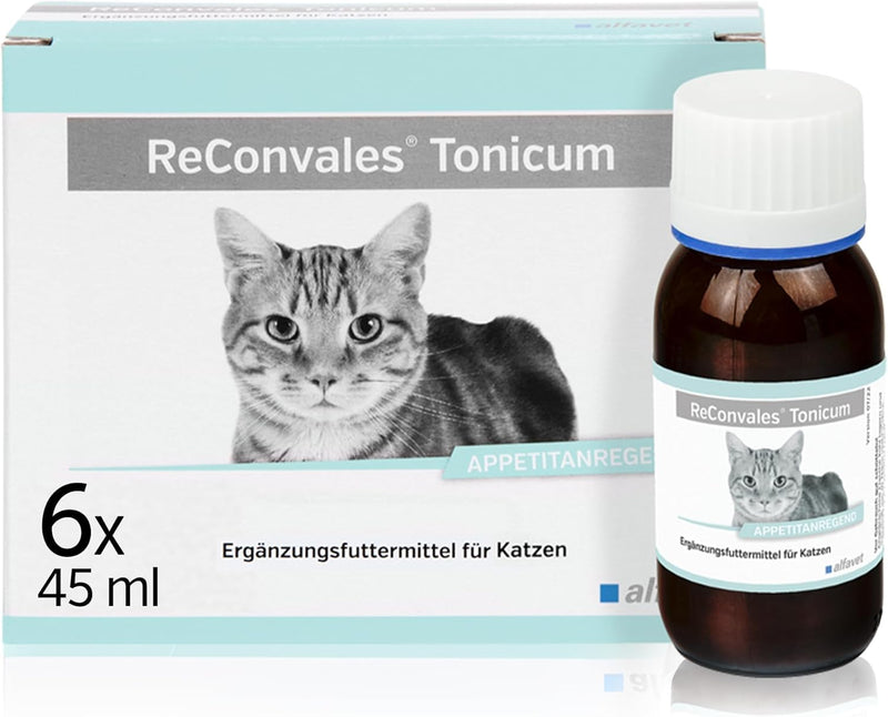 alfavet ReConvales Tonicum cat, 6 x 45ml, appetite-stimulating supplementary food for convalescence and underweight, 6 x 45ml - BeesActive Australia