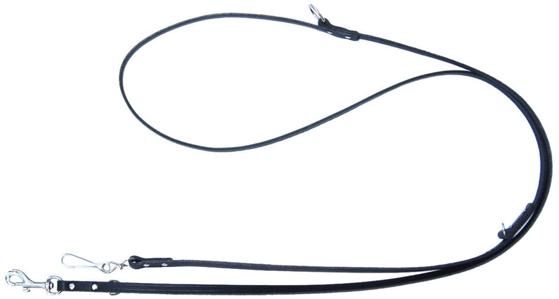Heim 640139842 demonstration leash made of leather, with bolt hook, 3-way adjustable, 10 mm wide, 220 cm long, black - BeesActive Australia