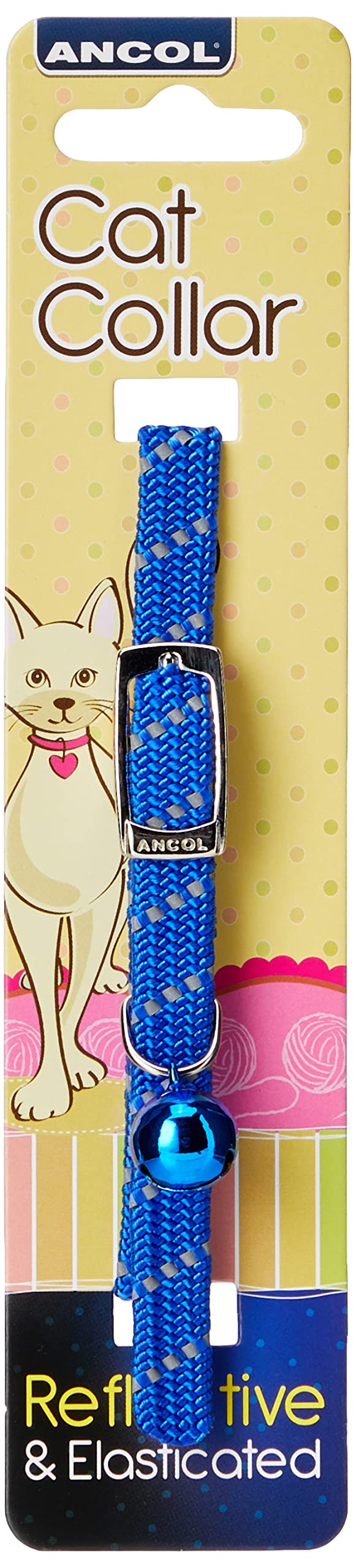 Ancol Elastic Cat Collar, Reflective Blue - BeesActive Australia