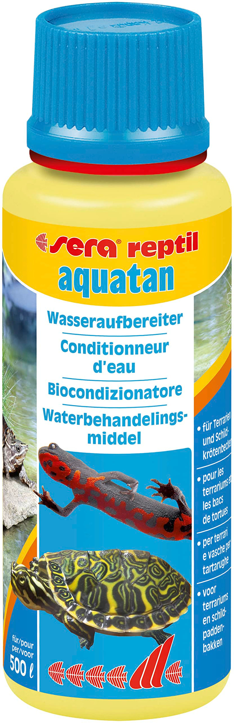 sera reptil aquatan 100 ml - species-appropriate water for turtles, frogs and co., water turtles - water conditioner for turtles, newts, axolotls, frogs, 120 pieces (pack of 1) 120 pieces (pack of 1) - BeesActive Australia