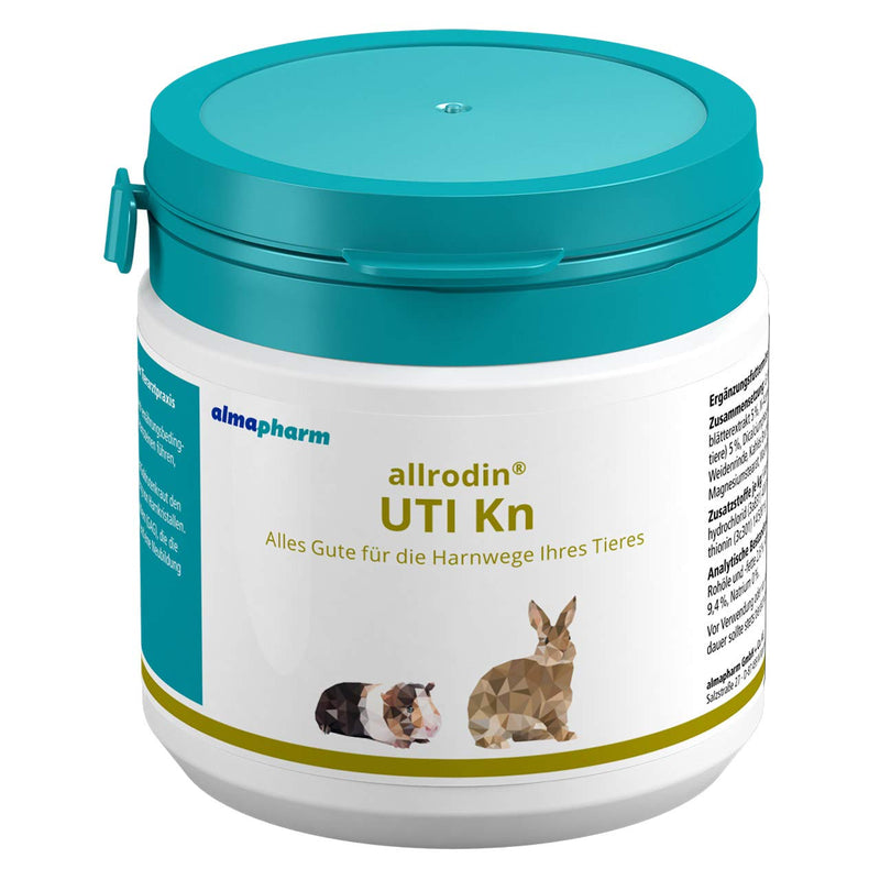 almapharm allrodin UTI Kn | 125 tablets | Supplementary feed for rabbits and guinea pigs | To support the urinary tract | With birch leaves and goldenrod - BeesActive Australia