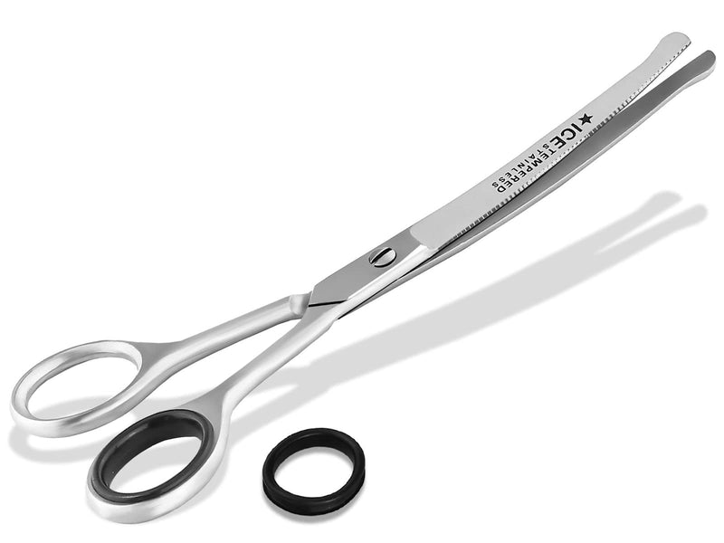 Dog hair scissors Grooming scissors CURVED with MICRO TOOTHING - BeesActive Australia