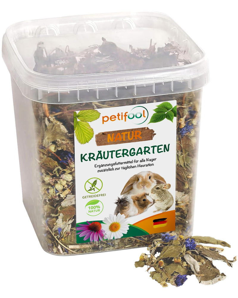 petifool Herb Garden 400g - supplementary food for rodents - natural rodent food for rabbits, guinea pigs, hamsters, chinchillas & more - without artificial additives - 100% natural, species-appropriate food 400g (pack of 1) - BeesActive Australia