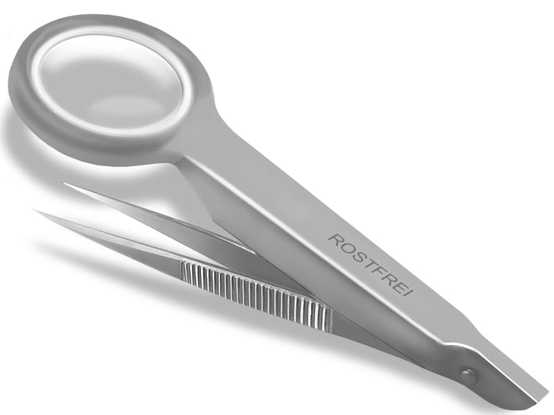 Tweezers with pointed magnifying glass made of stainless steel - BeesActive Australia