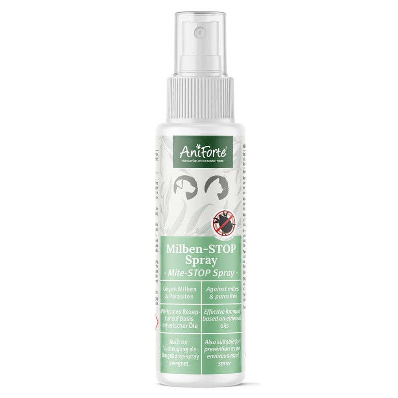AniForte mite spray for dogs and cats 100 ml - anti-mite spray for effective defense against insects, parasites and vermin, mite stop and mite protection against mite infestation - BeesActive Australia