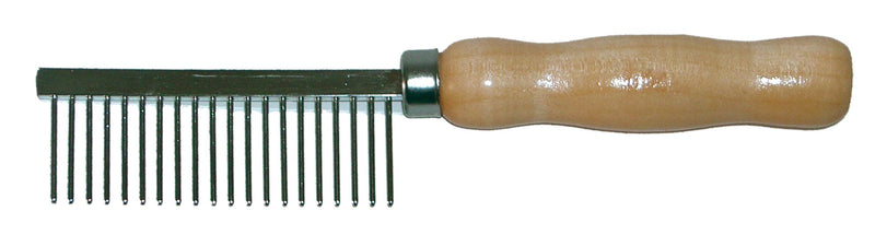 Croci C6BI0112 comb with wooden handle, wide teeth, 3.5 x 17 cm, light brown - BeesActive Australia