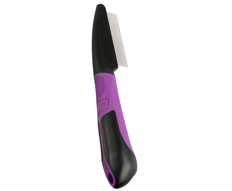 Karlie flea comb with handle for cats L: 21 cm W: 4.5 cm purple-black - BeesActive Australia