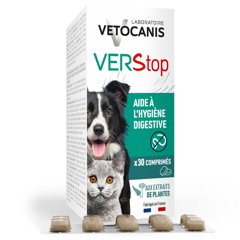 VETOCANIS AnimoConcept Vetocanis - tablets against dog and cat worms - plant extracts - meat flavor 1 x 30 pieces - BeesActive Australia