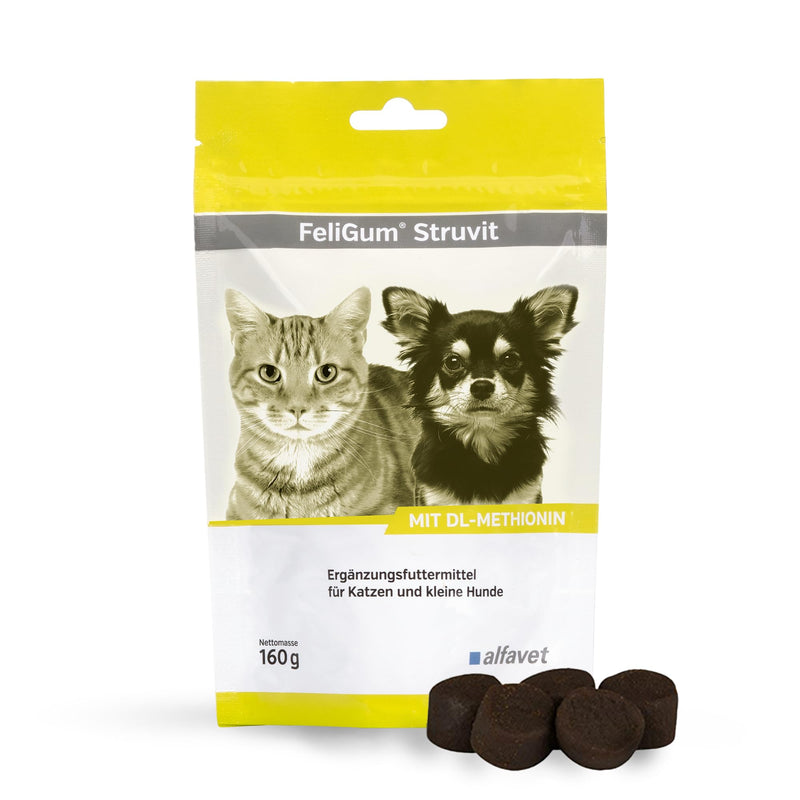 alfavet Feligum Struvit, chewing drops for dissolving struvite stones, cats and small dogs, 160g - BeesActive Australia