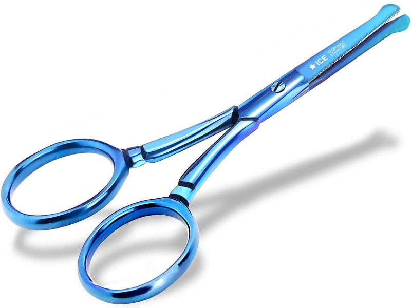 Professional paw scissors fur scissors straight TITAN with micro-serration 9 cm blue - BeesActive Australia