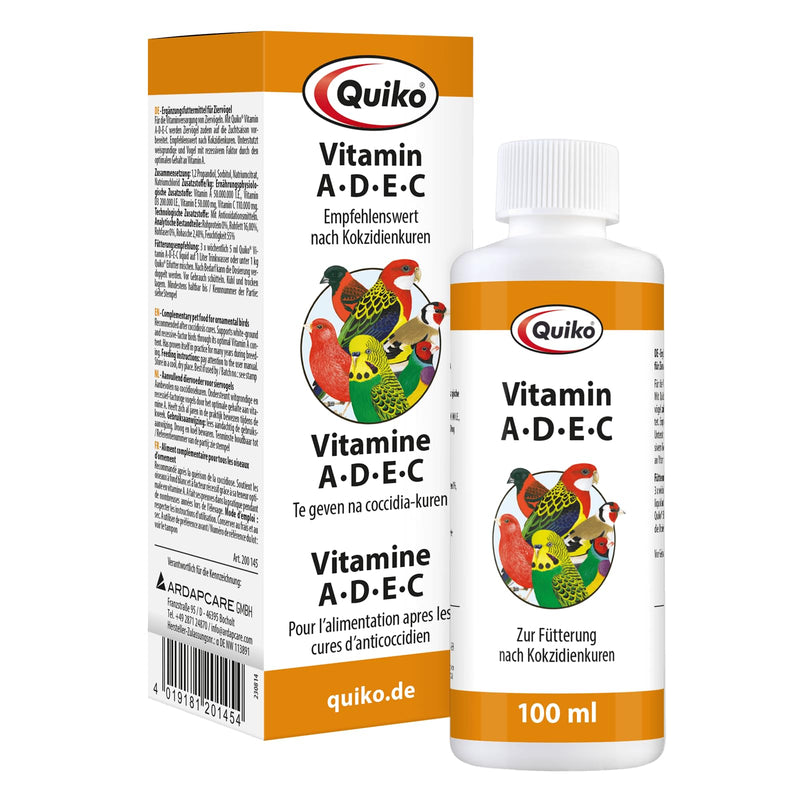 Quiko Vitamin A-D-E-C 100ml - Vitamin supply for pet birds 100 ml - BeesActive Australia