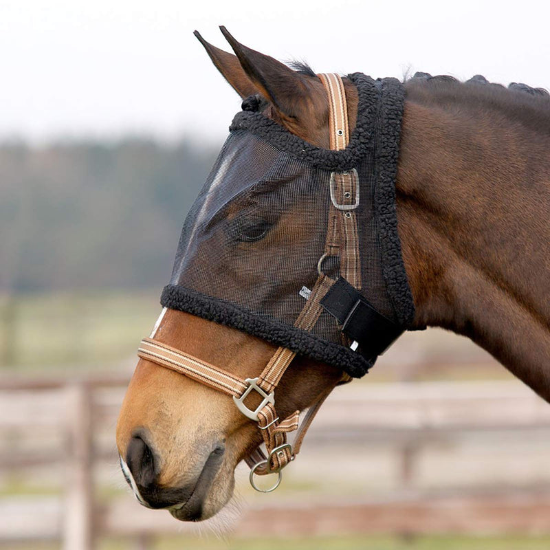 Fly mask horse without ears | Clear view of the horse | Easy to attach | Comfortable to wear | Easy to care for (warmblood) - BeesActive Australia