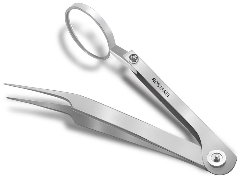 InstrumentsNrw tip tick tweezers with magnifying glass combination tick tweezers - rustproof - - BeesActive Australia