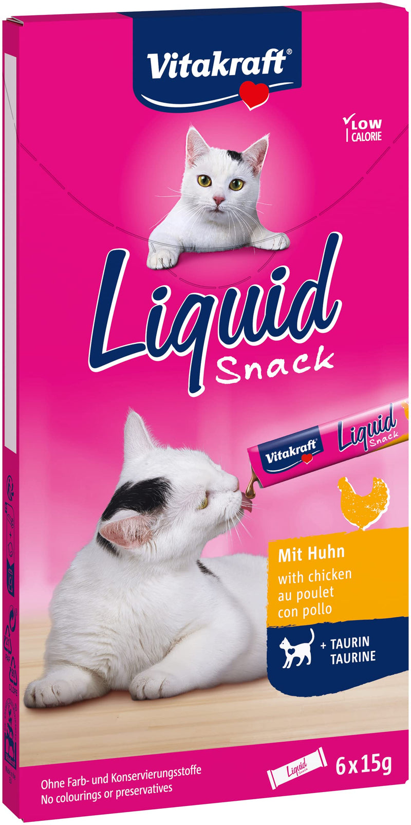 Vitakraft liquid cat snack liquid snack chicken and taurine, 1x 6 pieces - BeesActive Australia