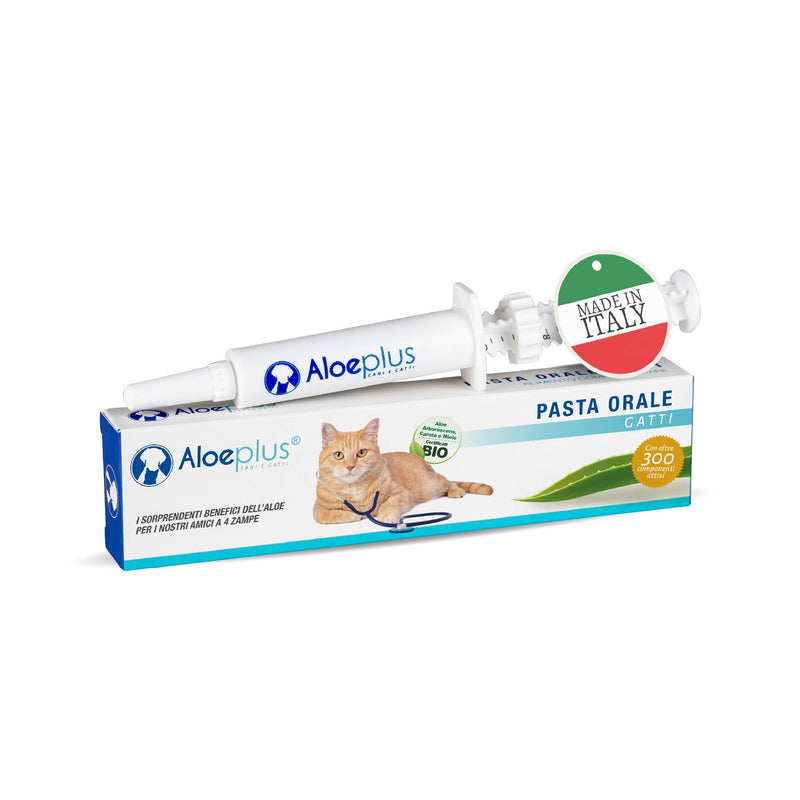 ALOEPLUS cat oral paste, 15 ml, energetic and detoxifying with organic aloe arborescens, strengthens the natural defense of older cats and puppies - BeesActive Australia