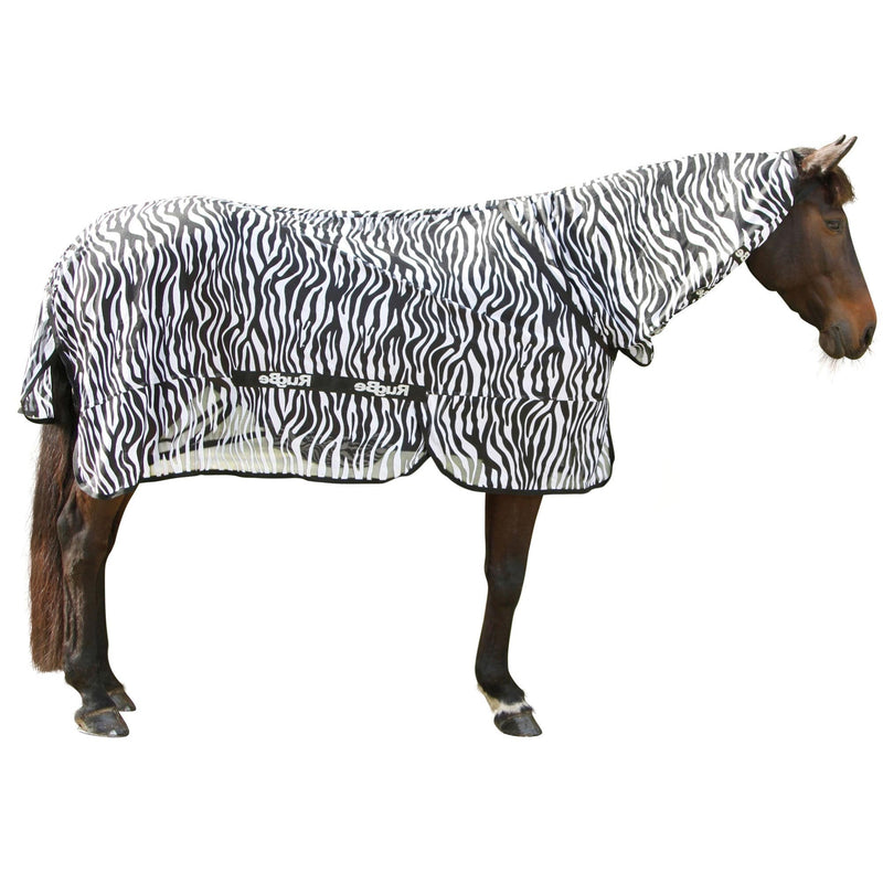 Kerbl 326123 fly rug zebra including neck part zebra look 135 - BeesActive Australia
