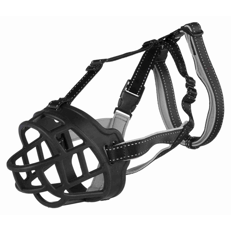 TRIXIE Muzzle Flex Muzzle, Silicone Black M - BeesActive Australia
