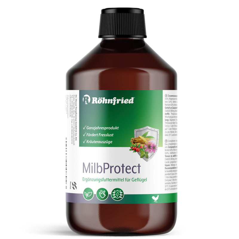 Röhnfried MilbProtect 500 ml I naturally keep mites away I supplementary feed for poultry I promotes appetite I herbs I all-season product - BeesActive Australia