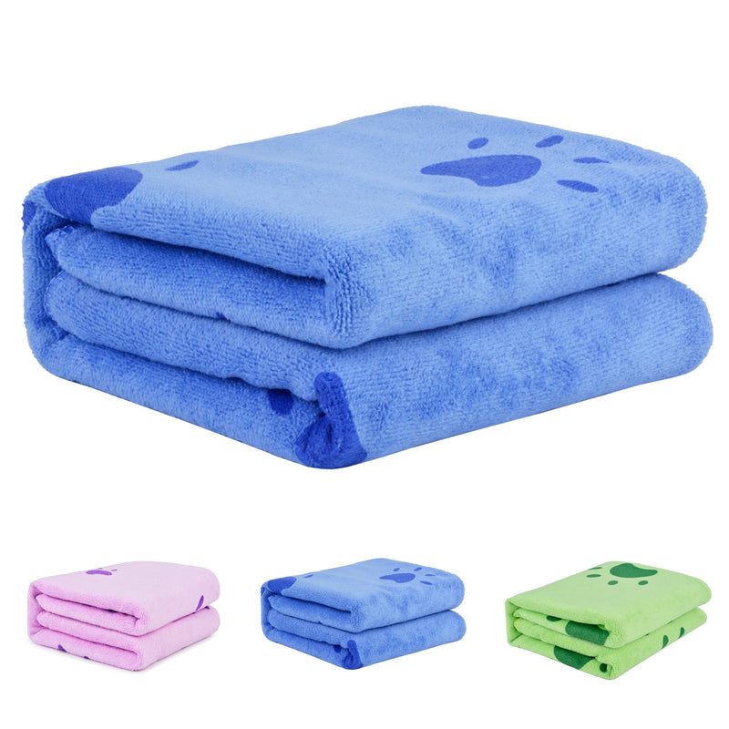 Legendog Dog Towel, Large Soft Dog Towel, Dog Bathrobe, Microfiber, Quick-Drying Warm Pet Towel for Dogs, Cats, 140 x 70 cm (Blue) - BeesActive Australia