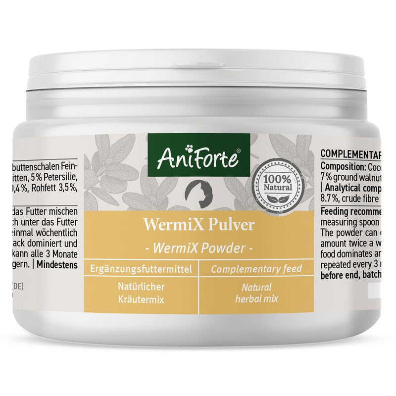 AniForte WermiX powder for cats 25g - Natural herbs such as thyme, wormwood & sage, proven alternative for 10 years, supported by saponins, bitter substances - BeesActive Australia