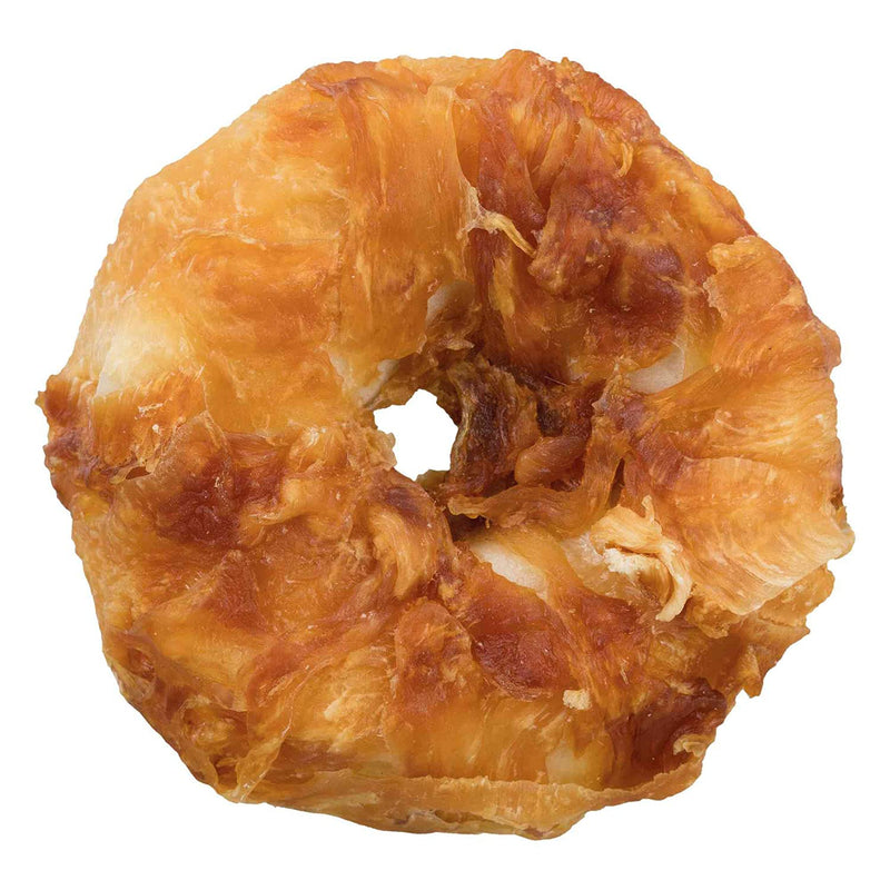 TRIXIE sugar-free and gluten-free chicken chewing ring "Denta Fun Chicken Chewing Rings, ø 6 cm, 2 pieces/110 g" - 31332 55 g (pack of 2) - BeesActive Australia
