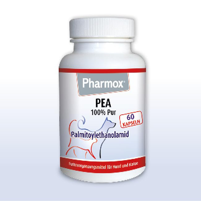 Pharmox Dog & Cat PEA (Palmitoylethanolamide) - 100% Pure - 60 Capsules - High Dose - BeesActive Australia