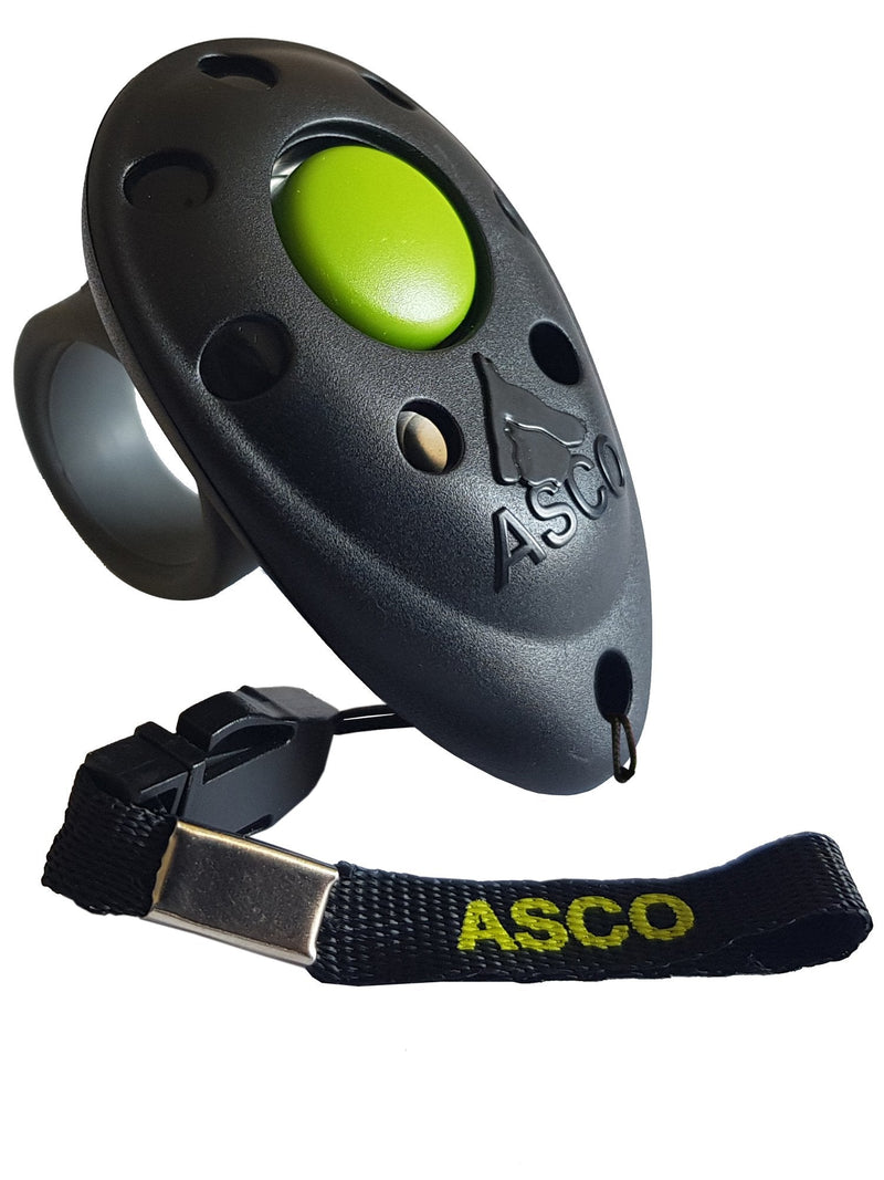 ASCO Finger Clicker, Premium Clicker for Clicker Training, Dogs Cats Horses Professional Clicker, Dog Training Clicker, Black, ASCO-01F - BeesActive Australia