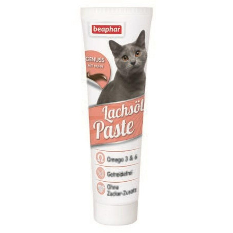 BEAPHAR - Salmon Oil Paste for Cats - Omega 3 & 6 - Valuable enjoyment with salmon oil - 0% added sugar - DHA supports vision - 100g Salmon Oil - BeesActive Australia