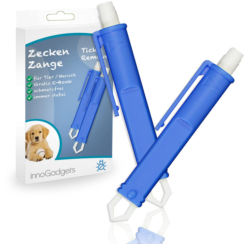 innoGadgets® tick tweezers [2X] | Remove ticks in no time | with micro hook | Blue - BeesActive Australia