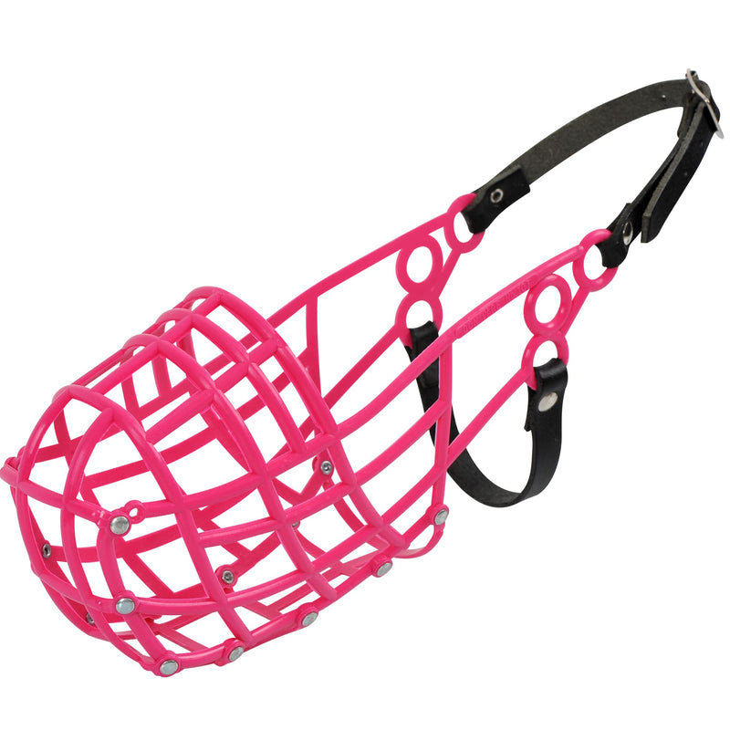 Don Pare 107 Greyhound Racing Muzzle in Pink Lurcher Sloughi Saluki Dogs with Long Slim Snout Shapes - BeesActive Australia