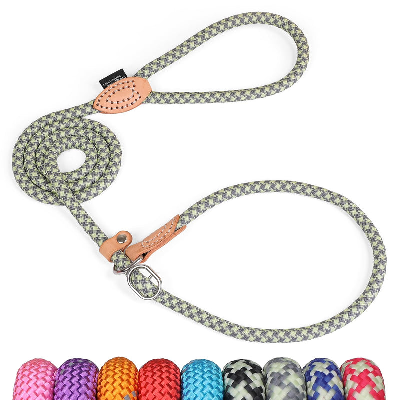 Grand Line Retriever Leash with Pull Stop, 150 cm Moxon Leash Reflective Dog Leash, Safe Durable Training Leash Moxon Leash for Small Medium and Large Dogs - 10mm, Gray-Green 1x150 cm (Pack of 1) - BeesActive Australia