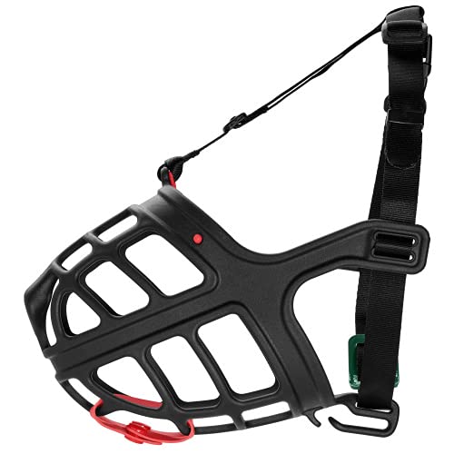 HUNTER ALBURY dog muzzle, with removable poison bait protection, 3, black - BeesActive Australia