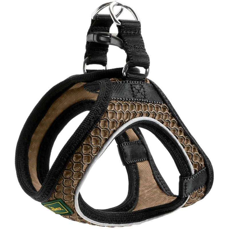HUNTER HILO COMFORT harness for small dogs with mesh material and reflective elements, brown, S - BeesActive Australia