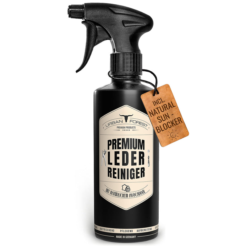 URBAN FOREST Premium LEATHER CLEANER optimal for cleaning leather | Leather Care Car as Leather & Upholstery Cleaner for Upholstery Sofa Leather Couch Furniture Shoes Saddle with Natural Avocado Oil 500ml 500ml (Pack of 1) - BeesActive Australia