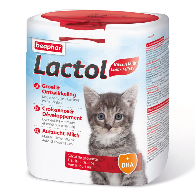 BEAPHAR - Lactol rearing milk - for kittens - from birth - breast milk substitute with DHA, vitamins and minerals - supports healthy rearing and strengthening - 500 g 500 g (pack of 1) - BeesActive Australia