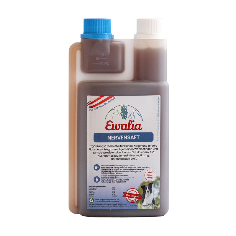 NEW! EWALIA nerve juice for dogs - calming and balance for your pet in stressful times - developed with veterinarians, 100% pure nature, free of additives, certified ingredients - 500ml 1 - BeesActive Australia