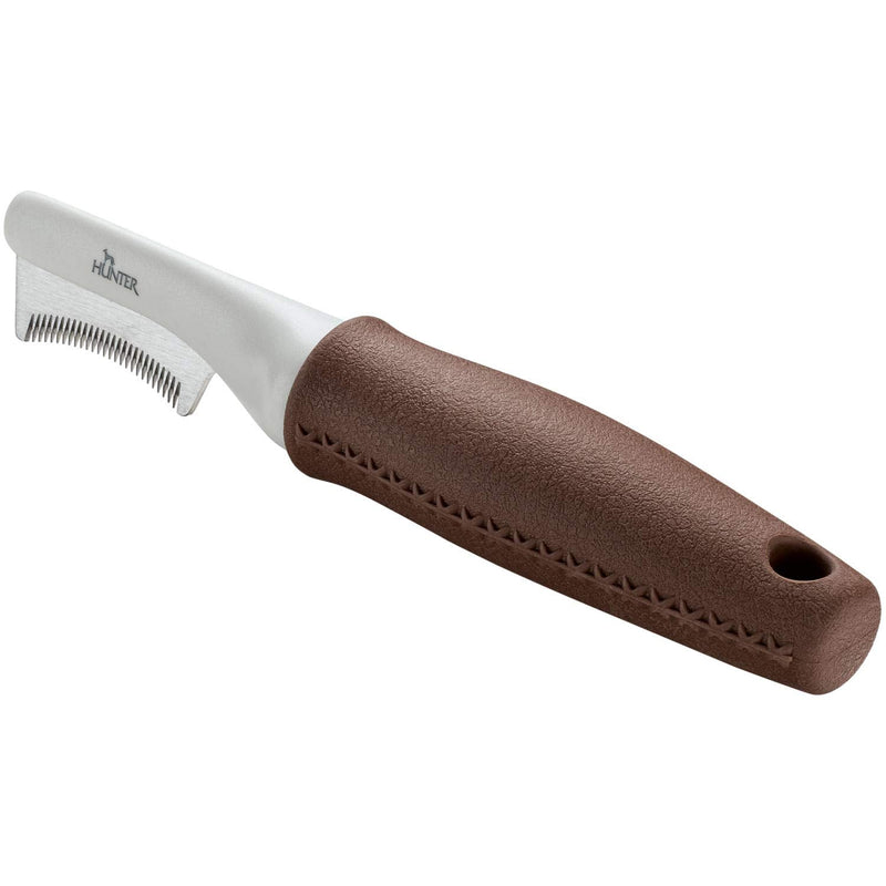 HUNTER SPA trimming knife sickle-shaped, for dogs, fine, 18.5 x 4.0 cm - BeesActive Australia