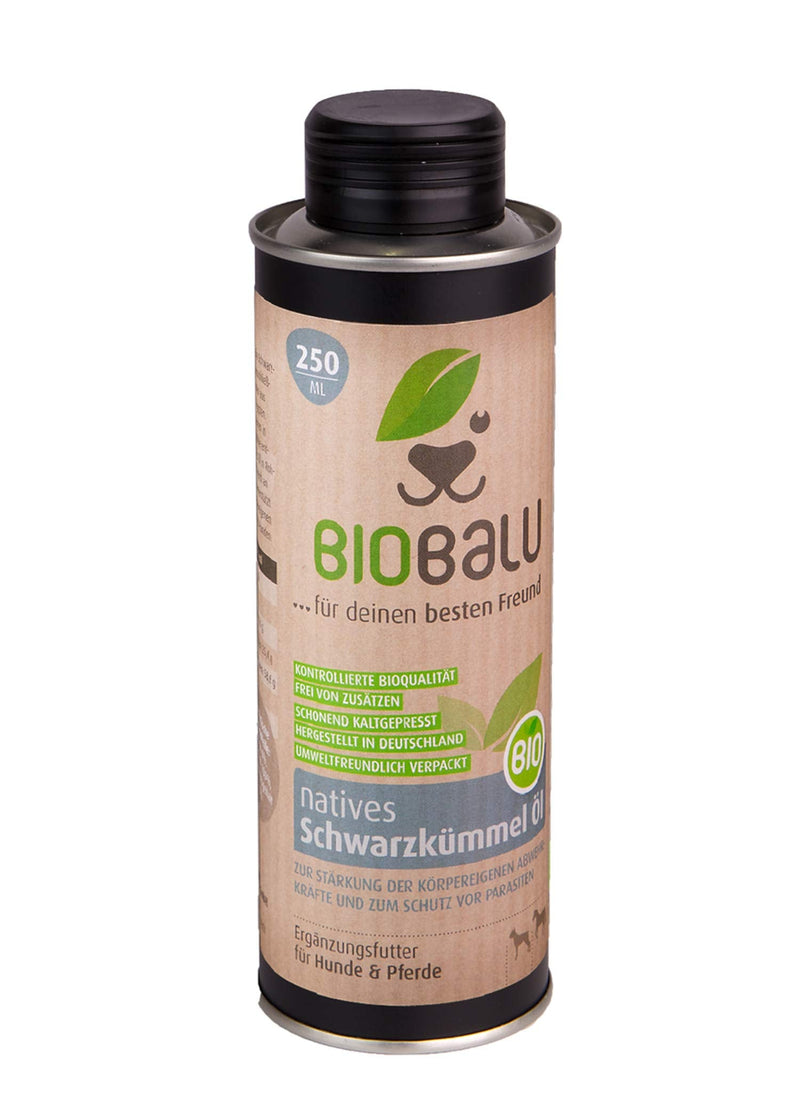 Biobalu organic black cumin oil 250 ml | Black cumin oil for dogs & horses | Supplementary food to increase the immune system | Barf oil & protection against parasites - BeesActive Australia