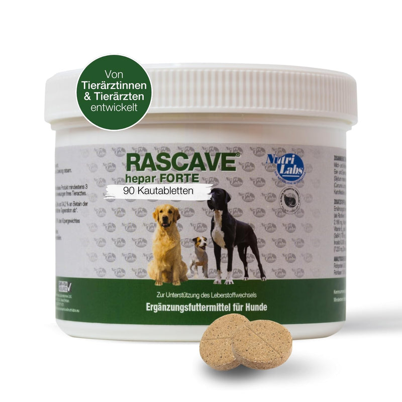 NutriLabs Rascave Hepar Forte tablets for dogs 90 PCS. - Liver tablets - B vitamins for dogs - Health products for dogs - Dog food supplements - Liver complex - BeesActive Australia