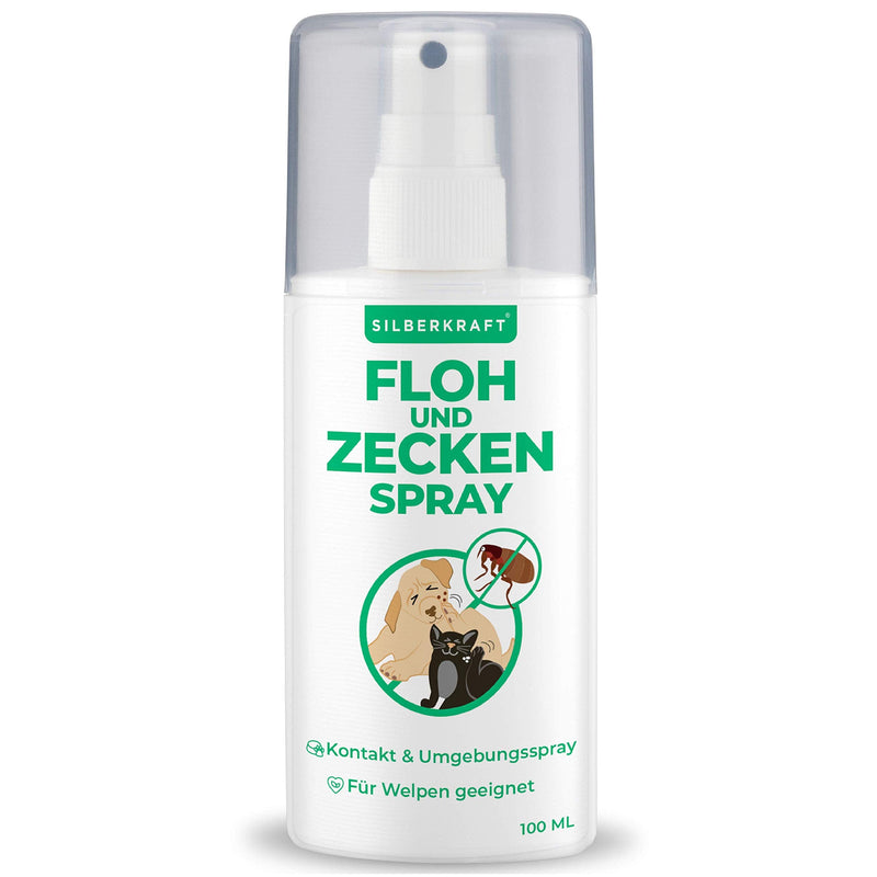 Silberkraft flea and tick spray 100 ml for dogs, cats and other pets - ideal anti-tick agent - against fleas, ticks, parasites, vermin - BeesActive Australia