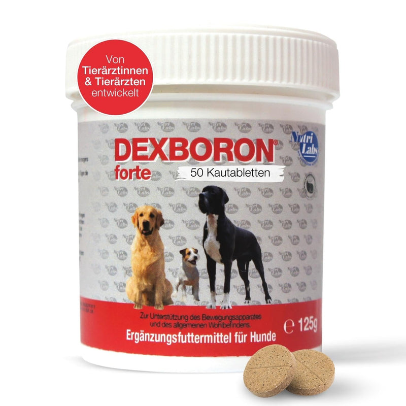 NutriLabs Dexboron® forte dog chewable tablets 50 PCS. - Tablets with devil's claw for dogs - Dog regenerating agent with willow bark, frankincense extract and much more - Dog regenerating agent 50 pieces - BeesActive Australia
