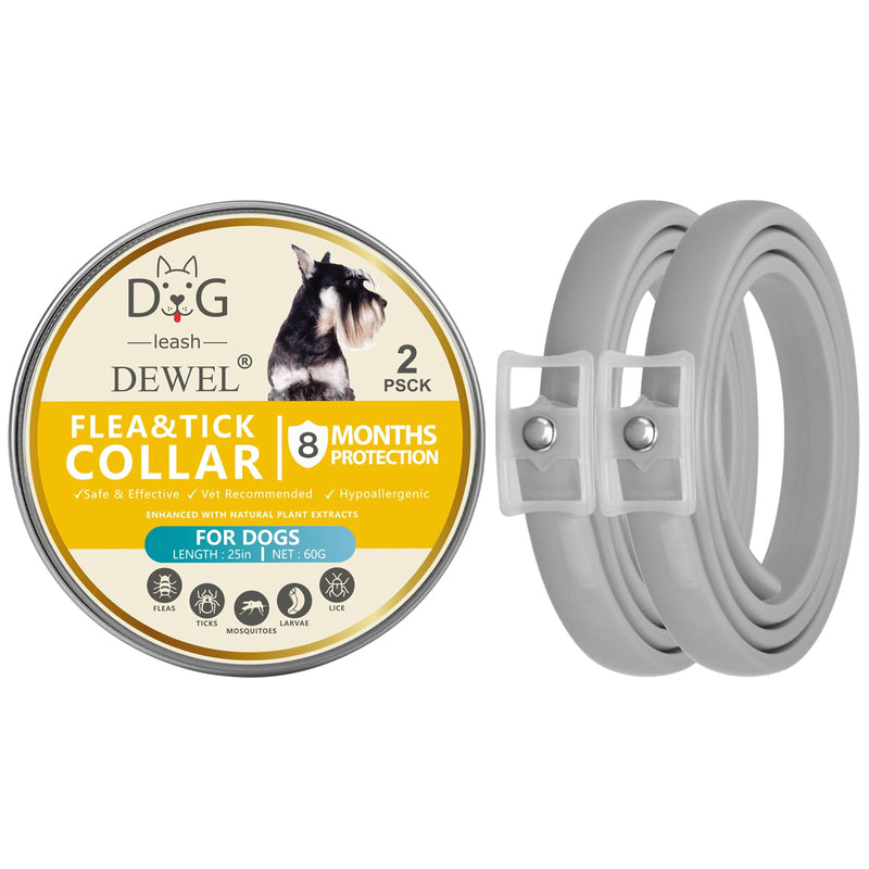 DEWEL 2pcs dog tick collar, tick collar for cats, natural tick collar for dogs and cats, reflective collar against ticks and fleas, flea collar against ticks, mites - BeesActive Australia