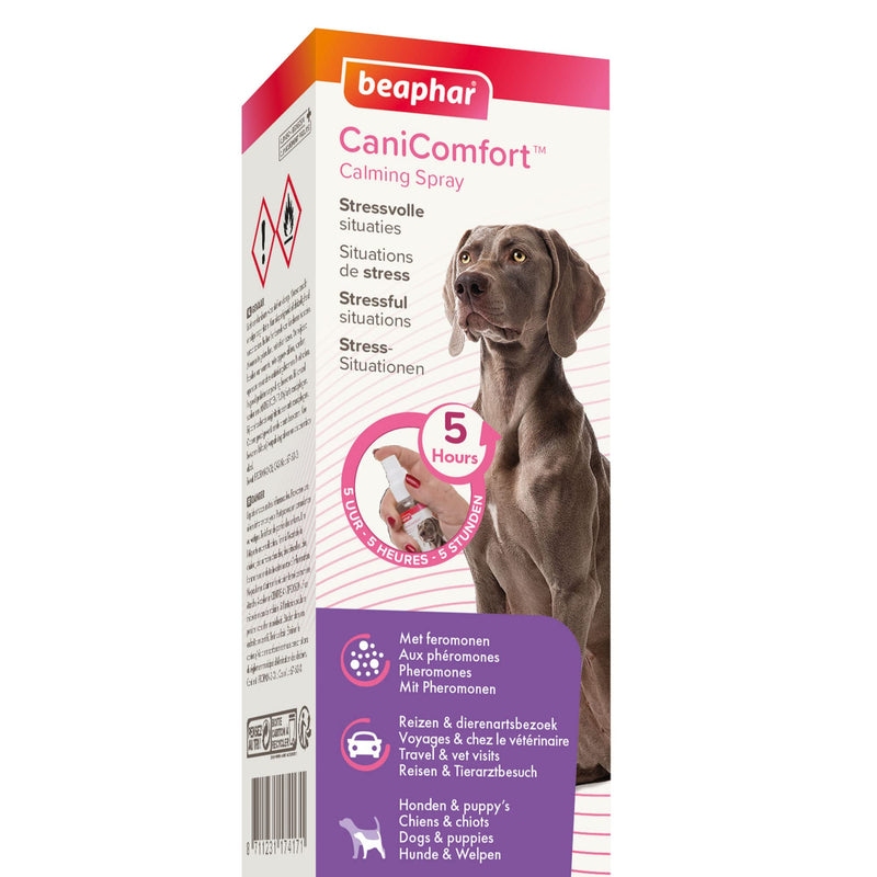 BEAPHAR - CaniComfort® feel-good spray - for dogs and puppies - pheromone technology - calms in stressful situations, when traveling and during vet visits - works for 5 hours - 60 ml spray 60 ml - BeesActive Australia