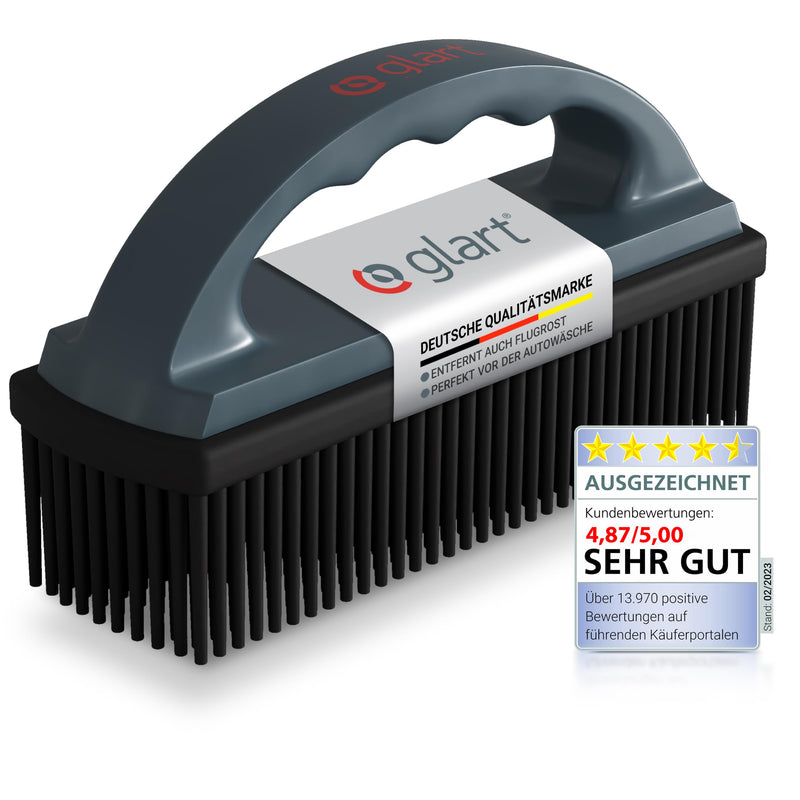 Glart 45THB Premium Dog Brush Animal Hair Brush, removes animal hair and dirt from all car seats, upholstery, carpets, anthracite/black, for cars, household, office Premium animal hair brush - BeesActive Australia