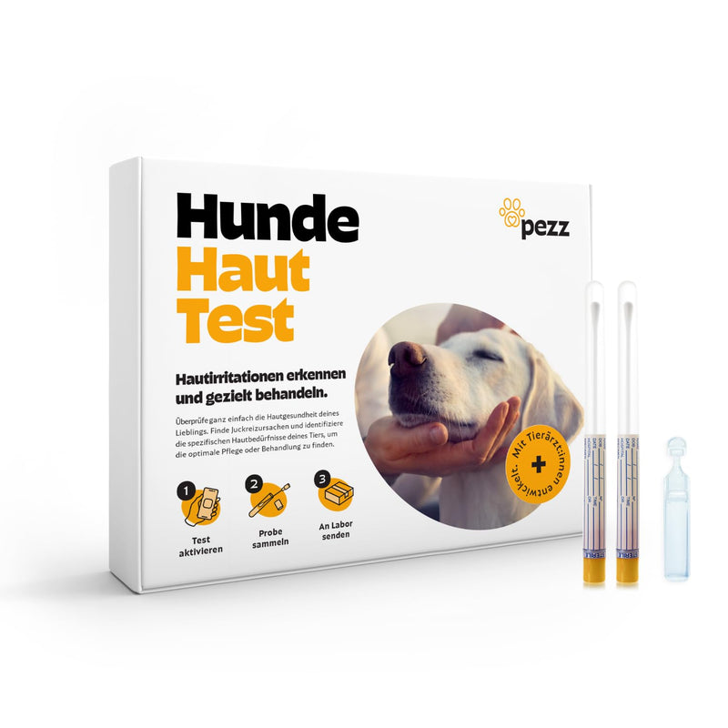 Pezz skin and itch test for dogs for sending in two swab samples | Test for mites, bacteria and yeast at home without any stress Result as a laboratory finding | free laboratory shipping - BeesActive Australia